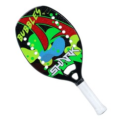 RAQUETE DE BEACH TENNIS  BT INFANTIL BUBBLES - 3 RAQUETE BT INFANTIL BUBBLES - 2 SHARK PRETO/VERDE U