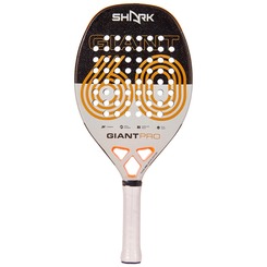 RAQUETE DE BEACH TENNIS BT GIANT - 3 SHARK RAQUETE DE BEACH TENNIS BT GIANT - 3 SHARK PRETO/BRANCO